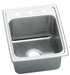 Elkay Lustertone Classic Stainless Steel 17" x 22" x 10-1/8" 1-Hole Single Bowl Drop-in Sink with Quick-clip