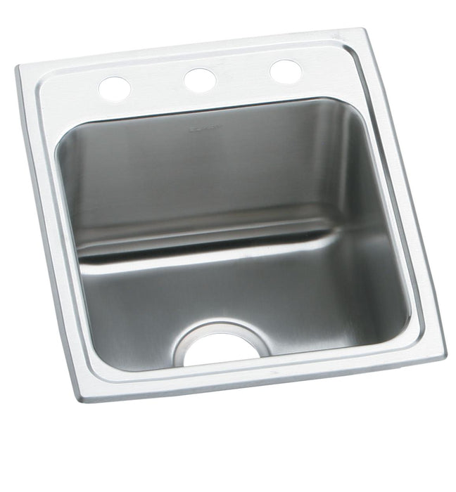 Elkay Lustertone Classic Stainless Steel 15" x 22" x 6" 3-Hole Single Bowl Drop-in ADA Sink