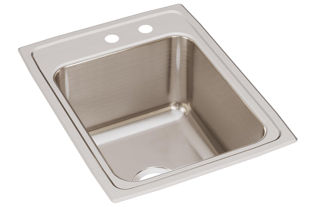 Elkay Lustertone Classic Stainless Steel 17" x 22" x 10-1/8" MR2-Hole Single Bowl Drop-in Sink