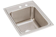 Elkay Lustertone Classic Stainless Steel 17" x 22" x 10-1/8" MR2-Hole Single Bowl Drop-in Sink