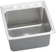 Elkay Lustertone Classic Stainless Steel 22" x 22" x 10-1/8" 4-Hole Single Bowl Drop-in Sink with Quick-clip