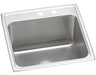Elkay Lustertone Classic Stainless Steel 22" x 22" x 12-1/8" MR2-Hole Single Bowl Drop-in Sink