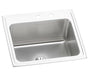 Elkay Lustertone Classic Stainless Steel 25" x 22" x 10-3/8" MR2-Hole Single Bowl Drop-in Sink with Perfect Drain®