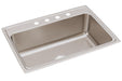 Elkay Lustertone Classic Stainless Steel 31" x 22" x 10-1/8" 4-Hole Single Bowl Drop-in Sink