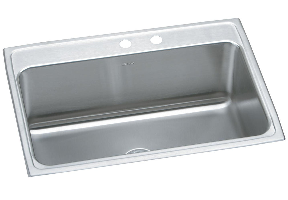 Elkay Lustertone Classic Stainless Steel 31" x 22" x 11-5/8" MR2-Hole Single Bowl Drop-in Sink