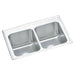 Elkay Lustertone Classic Stainless Steel 33" x 22" x 10-1/8" 1-Hole Equal Double Bowl Drop-in Sink