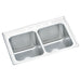 Elkay Lustertone Classic Stainless Steel 33" x 22" x 10-1/8" 4-Hole Equal Double Bowl Drop-in Sink