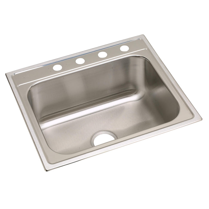 Dayton Dayton Stainless Steel 25" x 22" x 10-1/4" 4-Hole Single Bowl Drop-in Sink