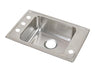 Elkay Lustertone Classic Stainless Steel 25" x 17" x 7-5/8" 2FRM-Hole Single Bowl Drop-in Classroom Sink