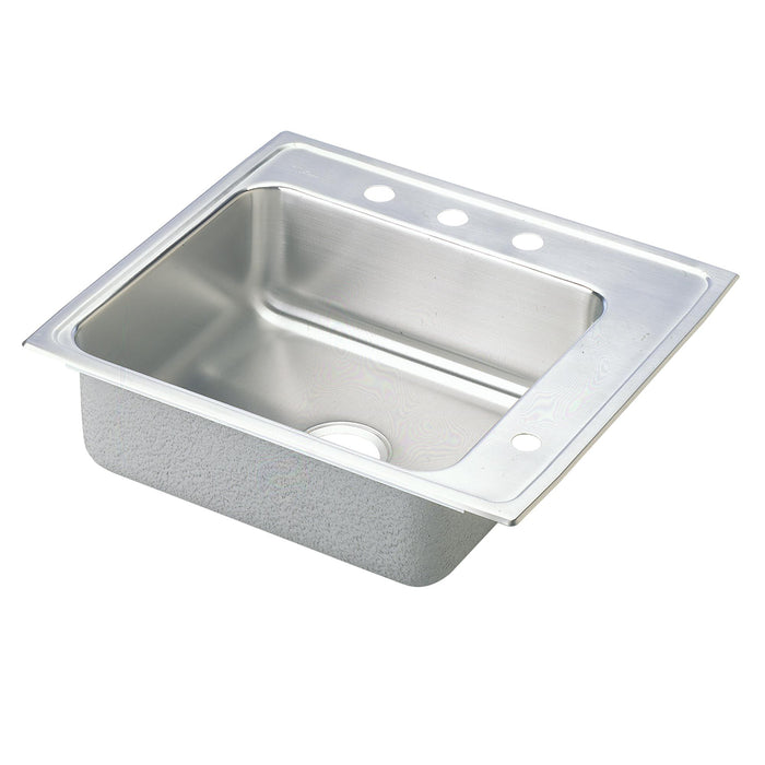 Elkay Lustertone Classic Stainless Steel 22" x 19-1/2" x 6-1/2" Single Bowl Drop-in Classroom ADA Sink