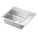 Elkay Lustertone Classic Stainless Steel 22" x 19-1/2" x 4" 4-Hole Sgl Bowl Drop-in Classroom ADA Sink w/Right & Rear Decks