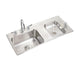 Elkay Lustertone Classic Stainless Steel 37-1/4" x 17" x 4" Double Bowl Drop-in Classroom ADA Sink Kit