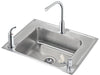 Elkay Lustertone Classic Stainless Steel 28" x 22" x 4-1/2" Single Bowl Drop-in Classroom ADA Sink Kit