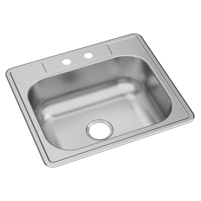 Dayton Dayton Stainless Steel 25" x 22" x 8-1/16" 2-Hole Single Bowl Drop-in Sink