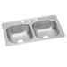 Dayton Dayton Stainless Steel 33" x 19" x 8" 3-Hole Equal Double Bowl Drop-in Sink