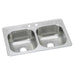 Dayton Dayton Stainless Steel 33" x 22" x 8-1/16" 2-Hole Equal Double Bowl Drop-in Sink
