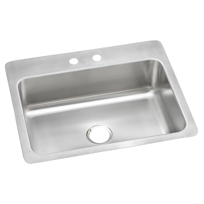 Dayton Dayton Stainless Steel 27" x 22" x 8" 2-Hole Single Bowl Dual Mount Sink