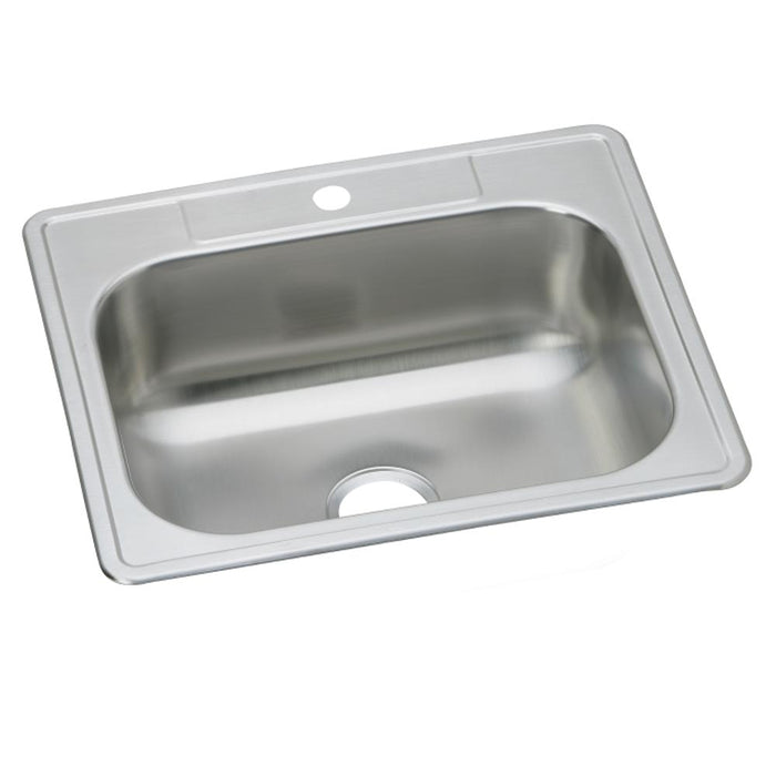 Dayton Dayton Stainless Steel 25" x 22" x 8-1/16" 1-Hole Single Bowl Drop-in Sink (40 Pack)