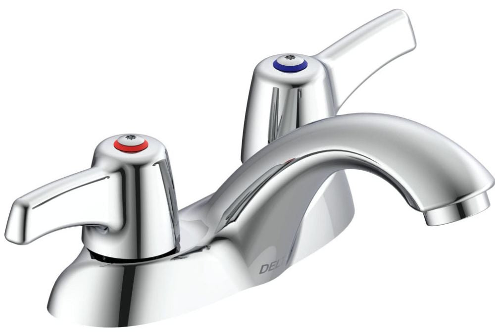 Delta Commercial 21C:21C123 Two Handle Centerset Bathroom Faucet - Less Pop-Up