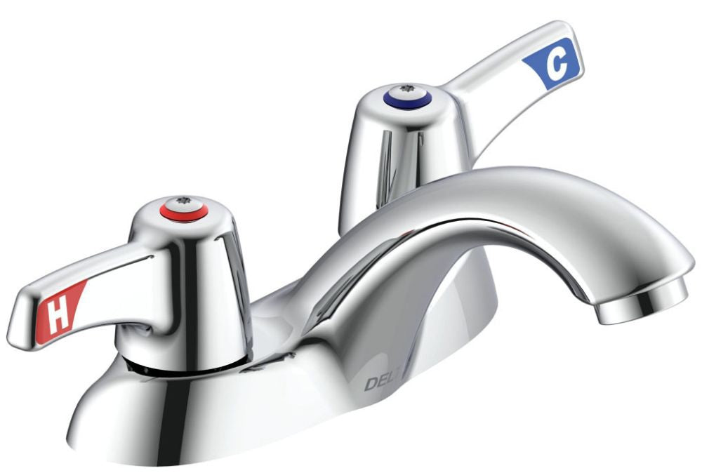 Delta Commercial 21C:21C133 Two Handle Centerset Bathroom Faucet - Less Pop-Up
