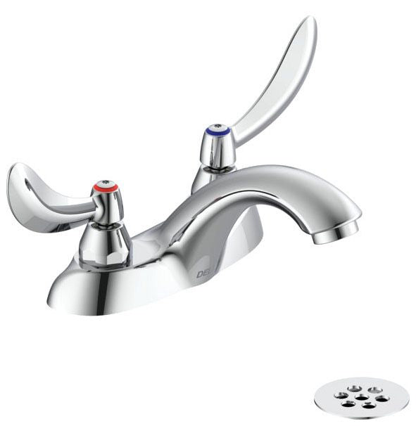 Commercial 21C 21C334 Two Handle Centerset Lavatory Faucet with Grid Strainer