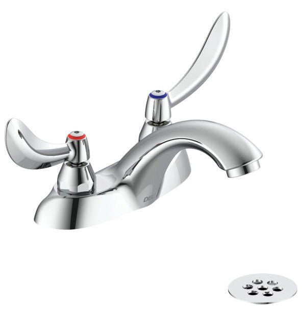 Commercial 21C 21C424 Two Handle Centerset Lavatory Faucet with Grid Strainer