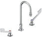 Commercial 23C6 23C625 Two Handle Widespread Bathroom Faucet with Gooseneck Spout - Less Pop-Up