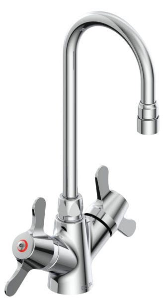 Commercial 25C3 25C3837 Two Handle Single Shank Mixing Faucet