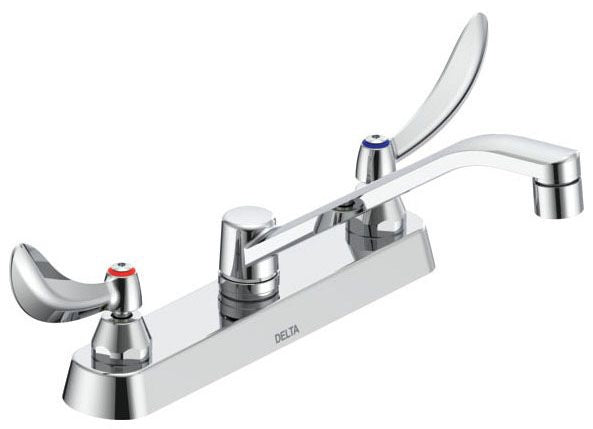 Delta Commercial 26C3:26C3134 Two Handle 8" Cast Deck Mount Faucet