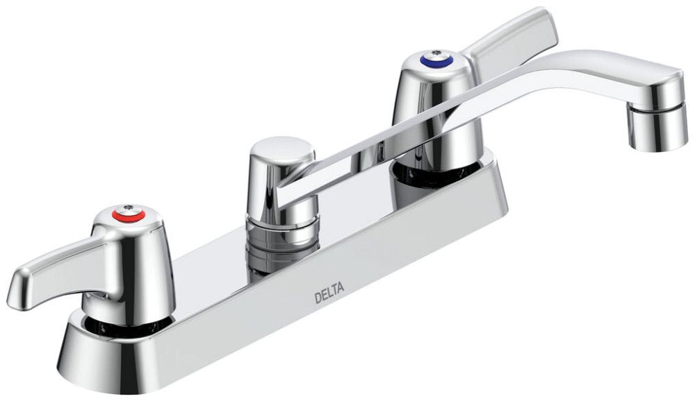 Delta Commercial 26C3:26C3153 Two Handle 8" Cast Deck Mount Faucet