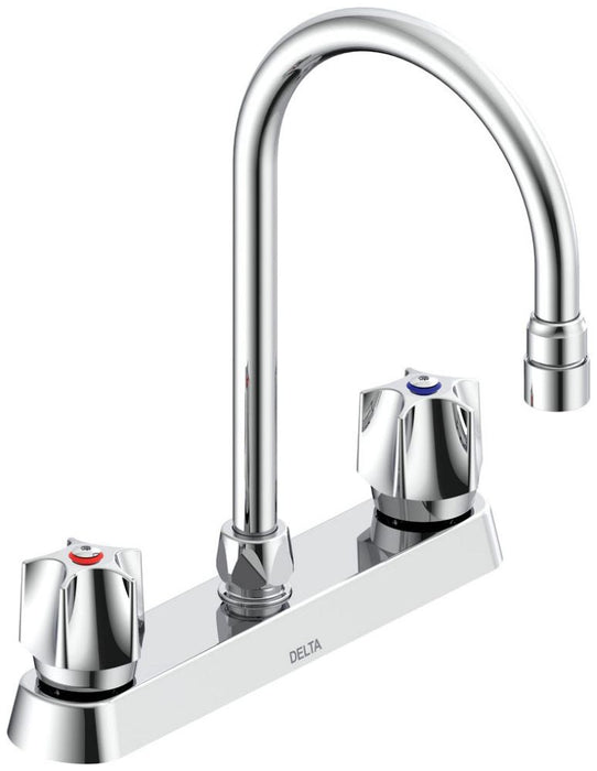 Delta Commercial 26C3:26C3931 Two Handle 8" Cast Deck Mount Faucet