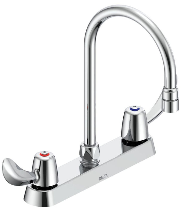 Delta Commercial 26C3:26C3942 Two Handle 8" Cast Deck Mount Faucet