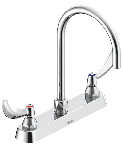 Delta Commercial 26C3:26C3974 Two Handle 8" Cast Deck Mount Faucet