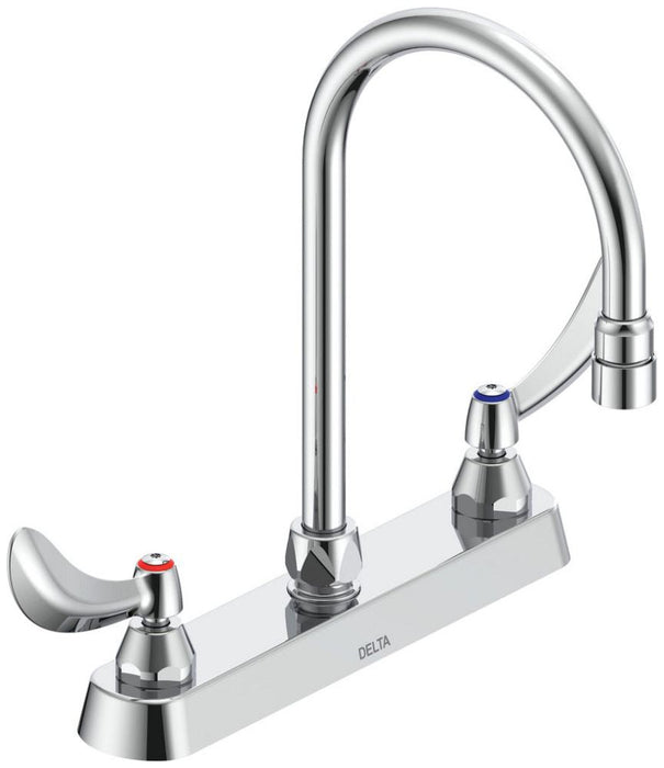 Delta Commercial 26T3:26T3934 Two Handle 8" Cast Deck Mount Faucet