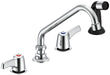 Commercial 27C1 / 27C2 27C1233 Two Handle 8 In Below Deck-Mount Faucet with Hose and Spray