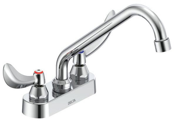 Delta Commercial 27C4 / 27C5 / 27C6:27C4224 Two Handle 4" Deck Mount Faucet