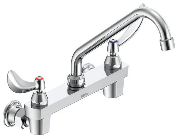 Delta Commercial 28C3 / 28C4 / 28C6:28C4224 Two Handle 8" Wall Mount Service Sink Faucet