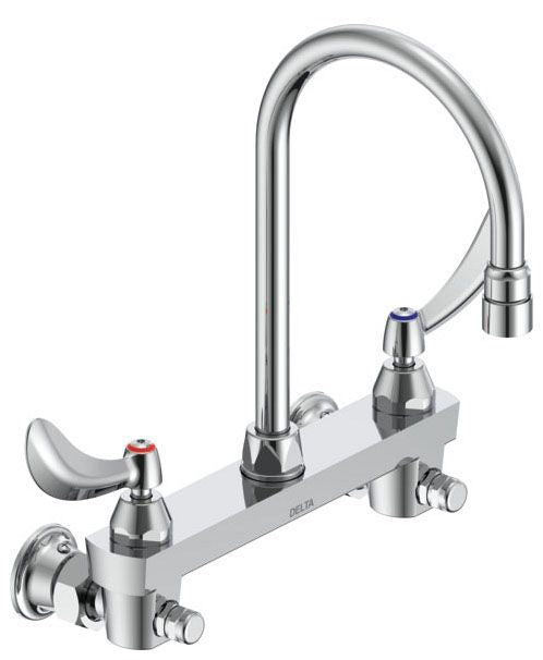 Delta Commercial 28C3 / 28C4 / 28C6:28C6944 Two Handle 8" Wall Mount Service Sink Faucet