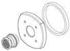 Delta Stryke: Spout Flange & Gasket - WM Tub Filler