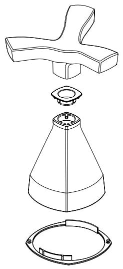 Delta Stryke: Handle - 2O Right ASM Bath Faucet