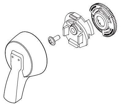 Delta Stryke:RP100378CZ Handle - 1L Temp Cover 17S / 27S Div