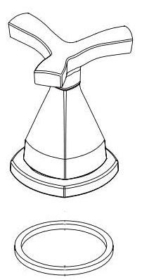 Delta Stryke RP100394RB Handle - 2O Left ASM Roman Tub