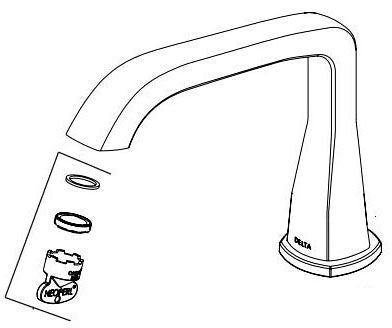 Delta Stryke RP100399BL Spout - 3-Hole Roman Tub