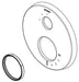 Brizo Litze RP100622GL Pressure Balance with 3F Diverter Escutcheon