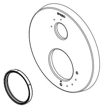 Brizo Odin RP100645BL Pressure Balance with 3F Diverter Escutcheon
