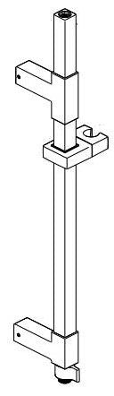 Delta Universal Showering Components:RP100813 Angular Shower Column