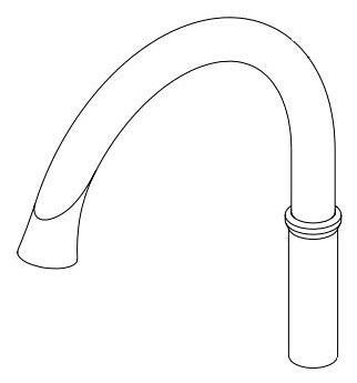 Delta Broderick RP100829RB Pulldown Spout Assembly