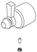 Delta Dorval RP100944 Diverter Handle, Set Screw And Button