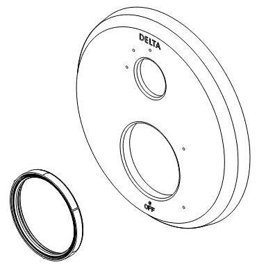 Delta Tetra RP100945CZPR 3 Function Escutcheon Assembly & Valve