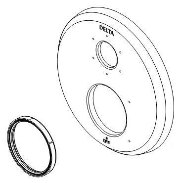 Delta Dorval RP100946 14S 6F Integrated Diverter Escutcheon